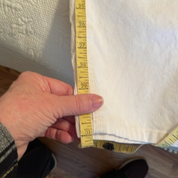 Coldwater Creek Corduroy Pants Size 12 Winter White Cotton 1% Spandex Zip EUC - Picture 9 of 9